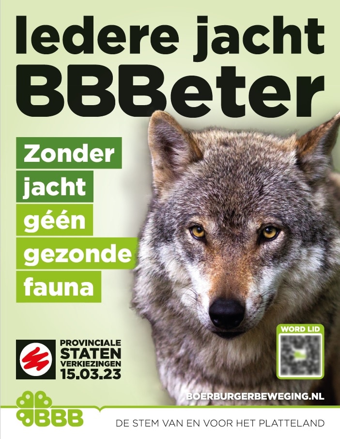 BBBeter affiche "zonder jacht geen gezonde fauna"