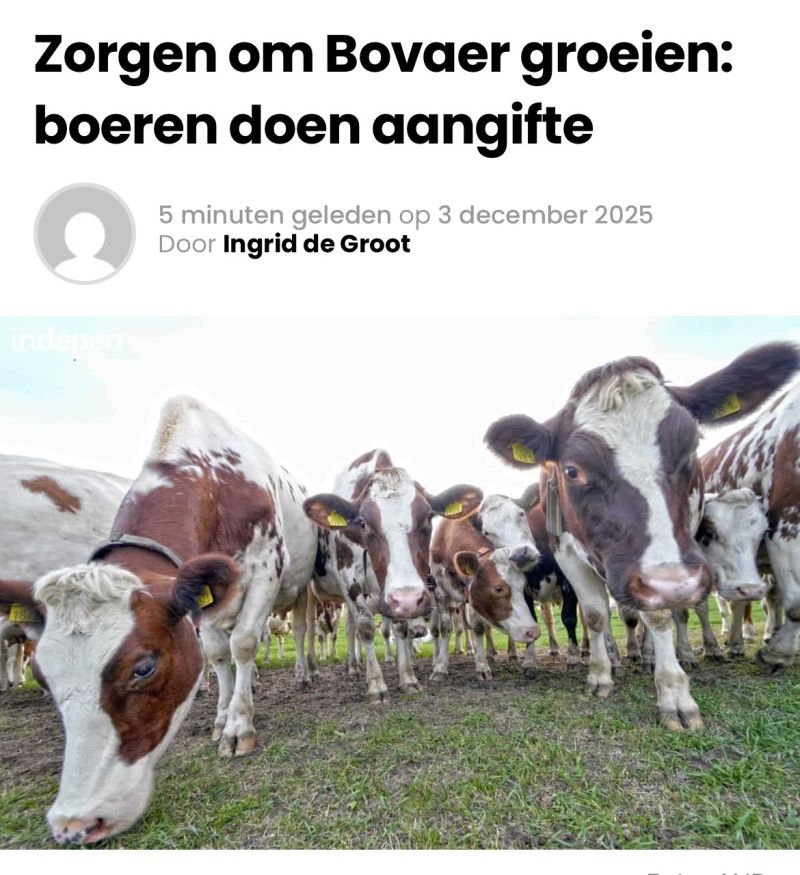 Image for the Tweet beginning: Meer dan 75 veehouders in