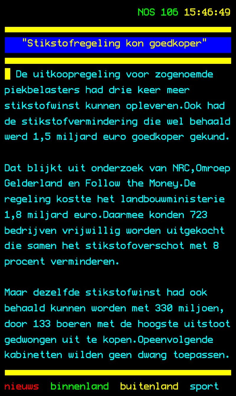 Image for the Tweet beginning: Stikstofregeling had goedkoper en effectiever